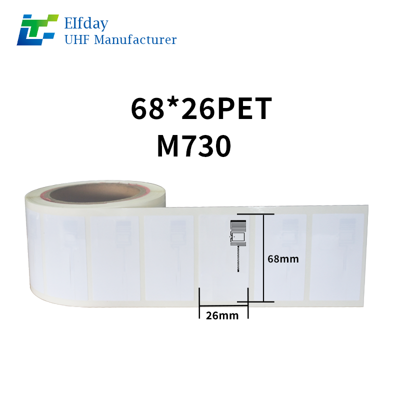 RFID UHF 68*26mm M730 tag Perforated Matte Pet Jewelry Tags for Gems/Silver, Waterproof for Inventory